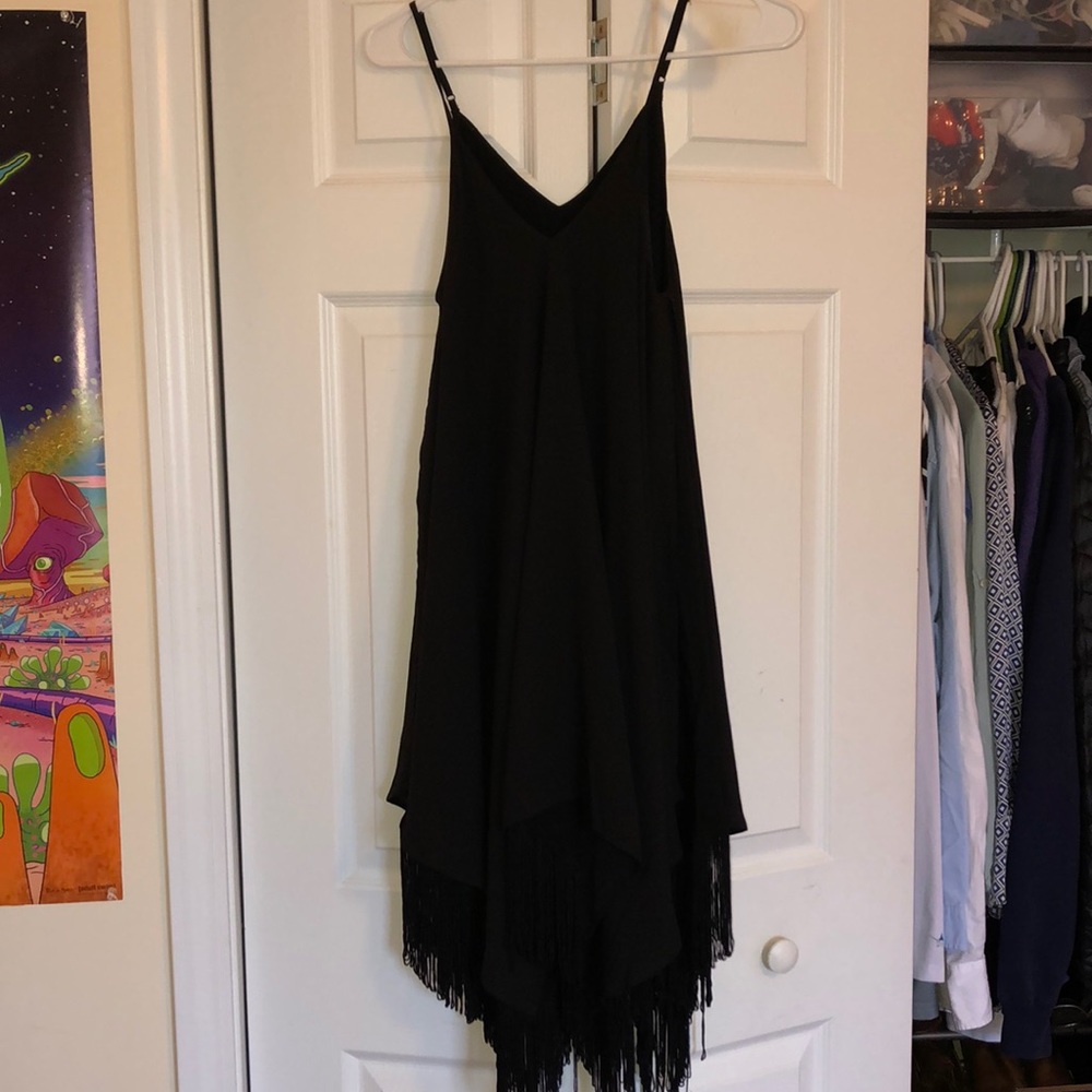 Forever 21 Black Fringe Dress